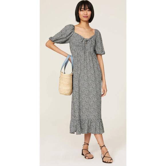 Slate and Willow black and white ditzy floral maxi dress Size 8 Dainty Cottage - Picture 1 of 10